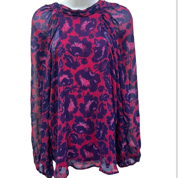 MAEVE Anthropologie Japan Sheer Tunic Blouse S - Picture 8 of 13